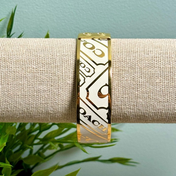 Coach Gold and White Bracelet - Picture 1 of 4